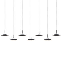 Koncept Inc RYP-L7-SW-MTB - Royyo Pendant (linear with 7 pendants), Matte Black, Matte Black Canopy